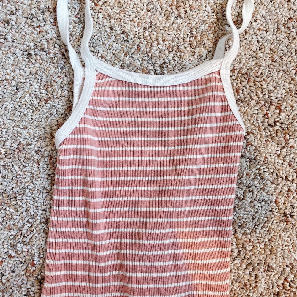 Brandy Melville Pink Striped Top